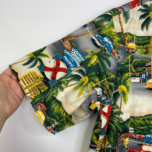 Royal Creations Hawaiian Vintage Cars Men's Button down SS XXL - Picture 3 of 11